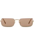 Miu Miu Crystal Detail Sunglasses - Gold