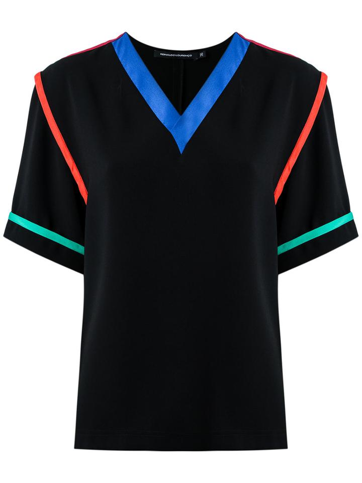 Reinaldo Lourenço - Panel Top - Women - Polyester - 38, Black, Polyester