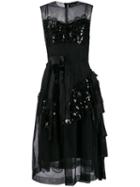 Simone Rocha Sequined Tulle Dress - Black