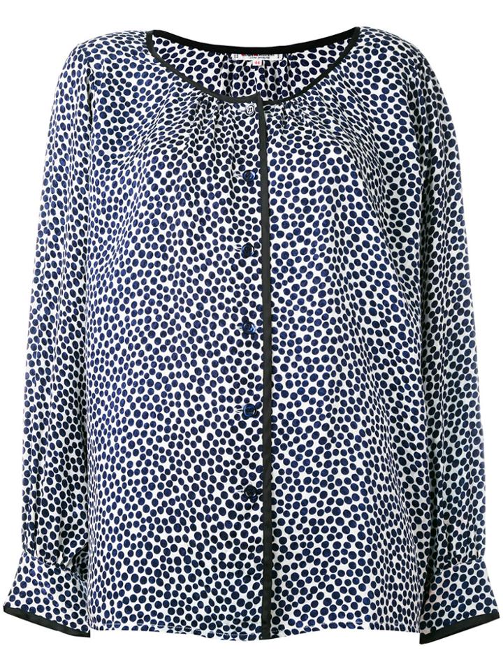 Yves Saint Laurent Vintage Dotted Blouse - Blue