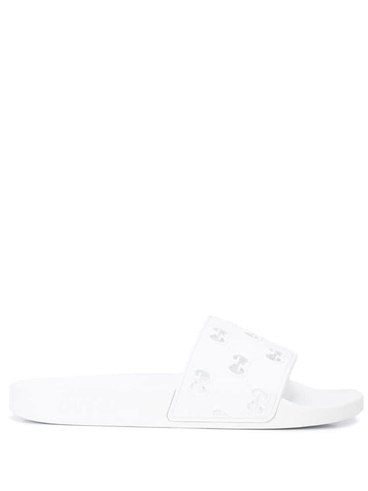 Gucci Gg Slide Sandales - White