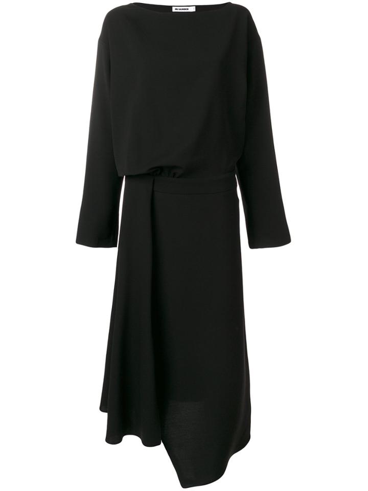 Jil Sander Fit And Flare Dress - Black