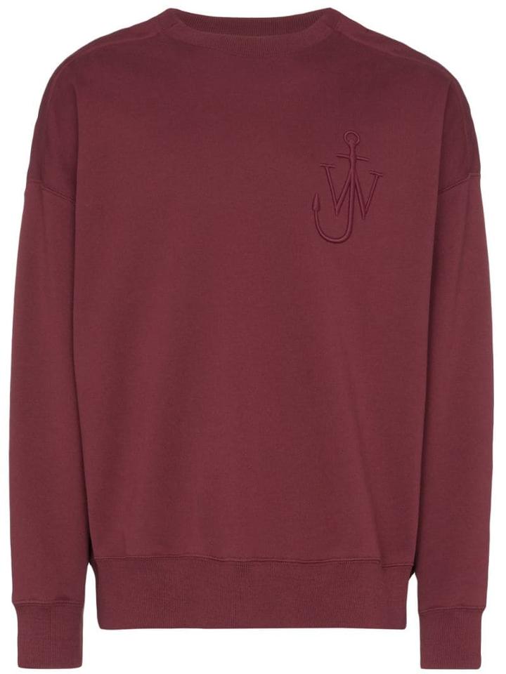 Jw Anderson Button-shoulder Oversized Sweatshirt - Red