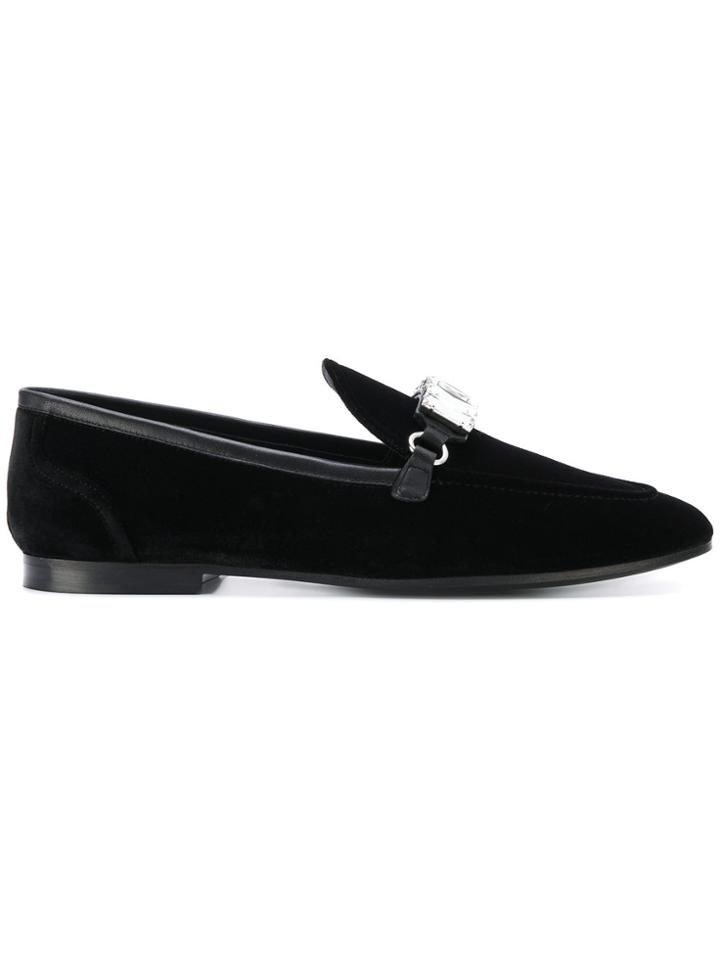 Giuseppe Zanotti Design Clover Crystal Loafers - Black