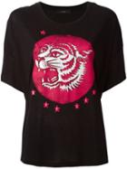 Diesel Tiger Print T-shirt, Women's, Size: Small, Black, Viscose