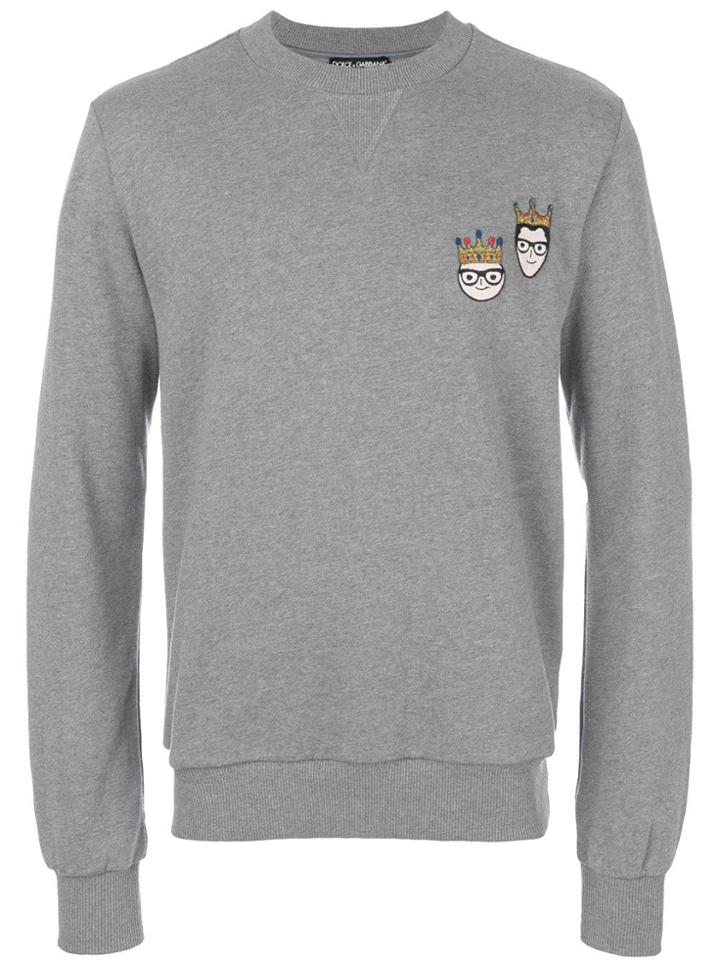 Dolce & Gabbana Stylists Patch Sweatshirt - Grey