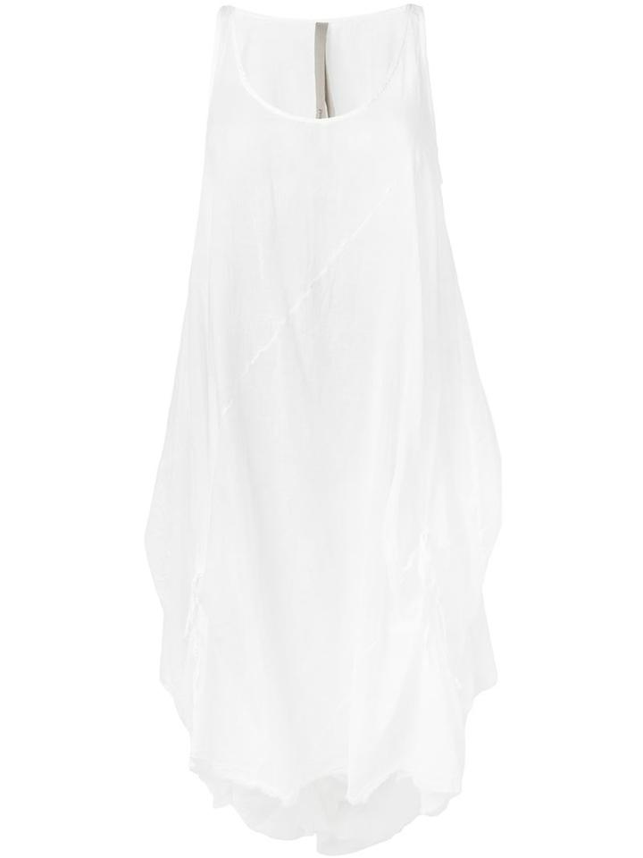 Poème Bohémien Ruched Detail Sleeveless Dress, Women's, Size: 38, White, Cotton