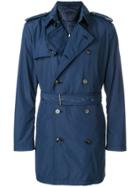 Michael Kors Collection Belted Trench Coat - Blue