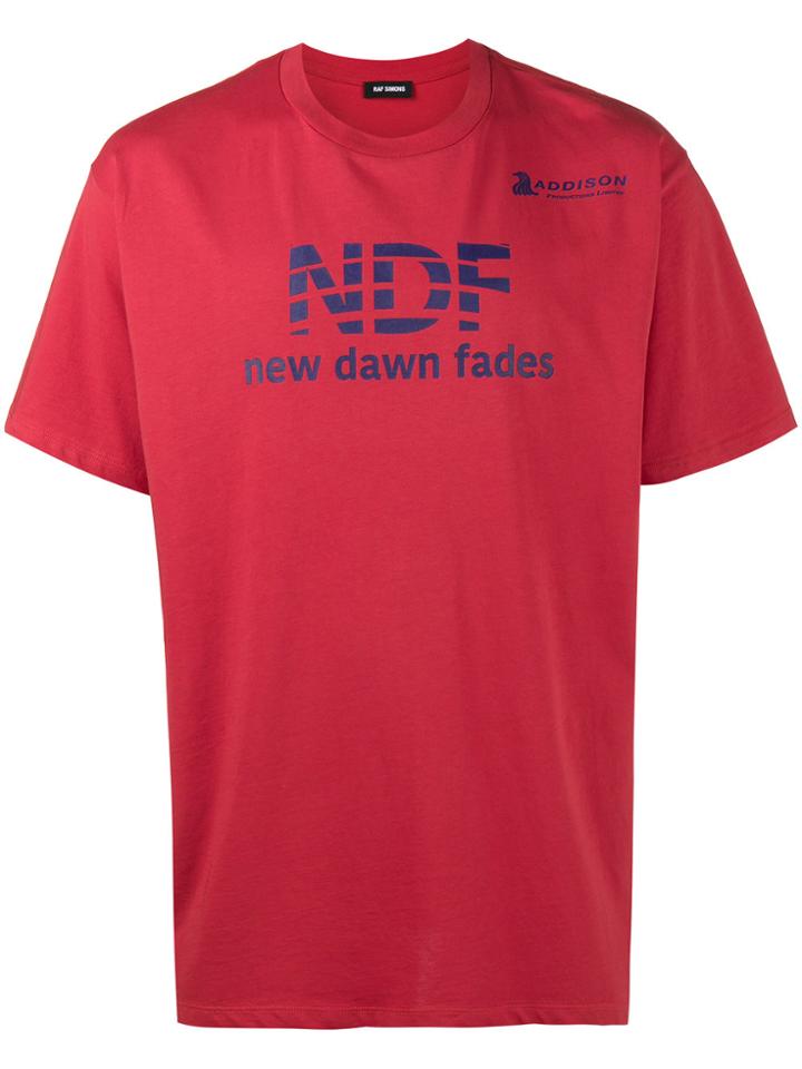 Raf Simons Red New Dawn Fades Print T Shirt