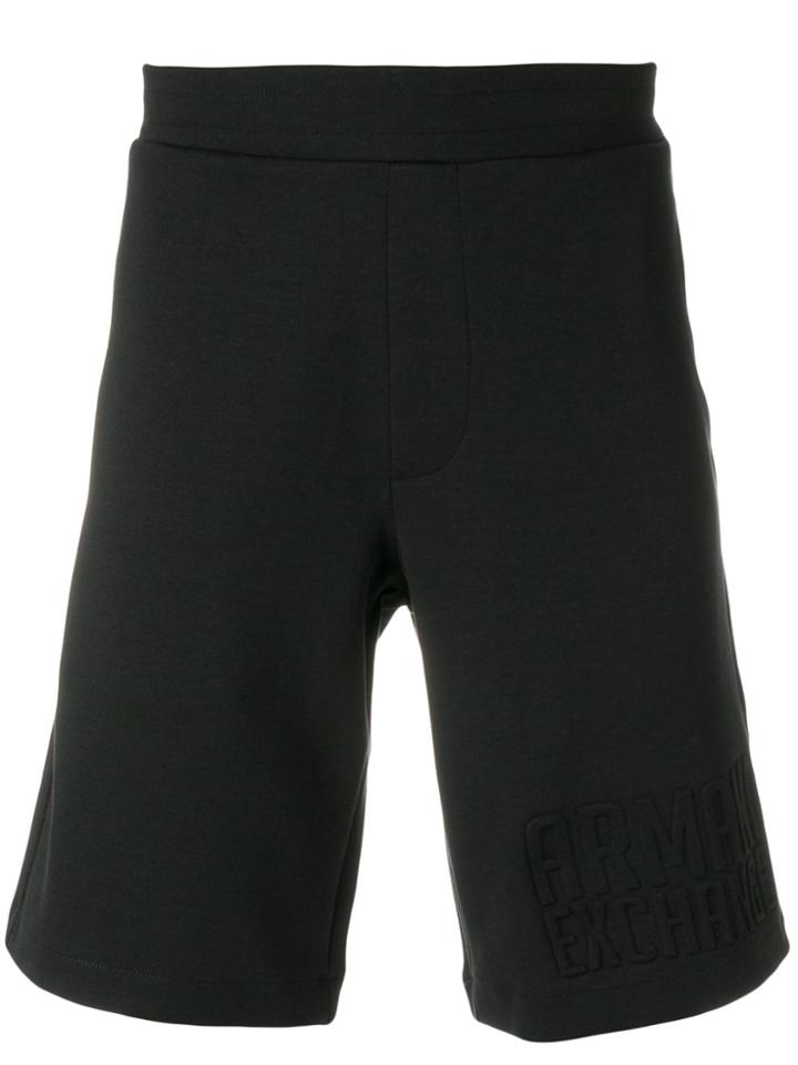 Armani Exchange Plain Bermuda Shorts - Black