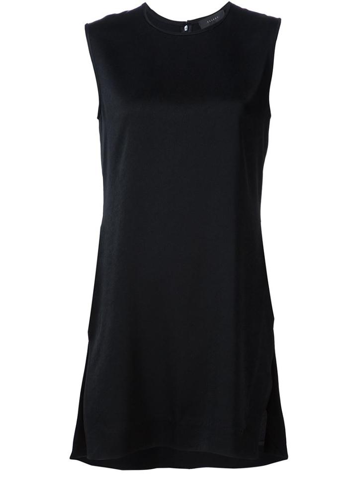 Ellery Side Slit Tunic, Women's, Size: 6, Black, Polyester/acetate