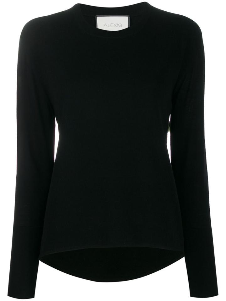 Alexis Long Sleeved Loose Fit Top - Black