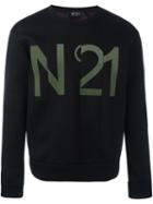 No21 Logo Print Sweatshirt, Men's, Size: Medium, Black, Viscose