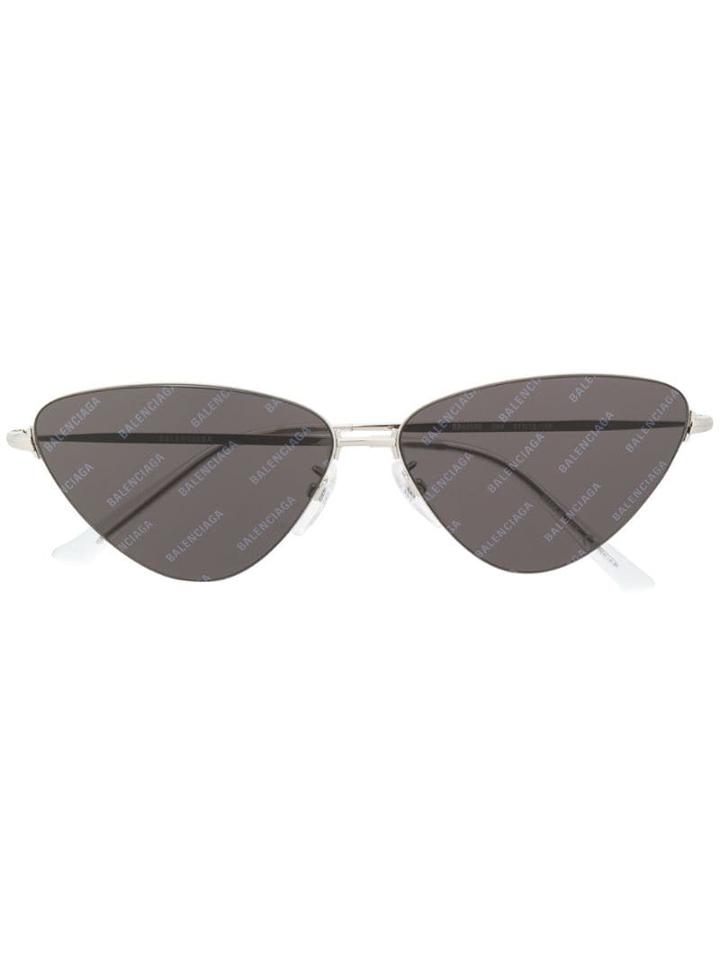 Balenciaga Eyewear Invisible Cat Sunglasses - Silver