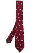 Z Zegna Leaf Print Tie - Red