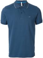Sun 68 Piped Polo Shirt, Men's, Size: Small, Blue, Cotton/spandex/elastane