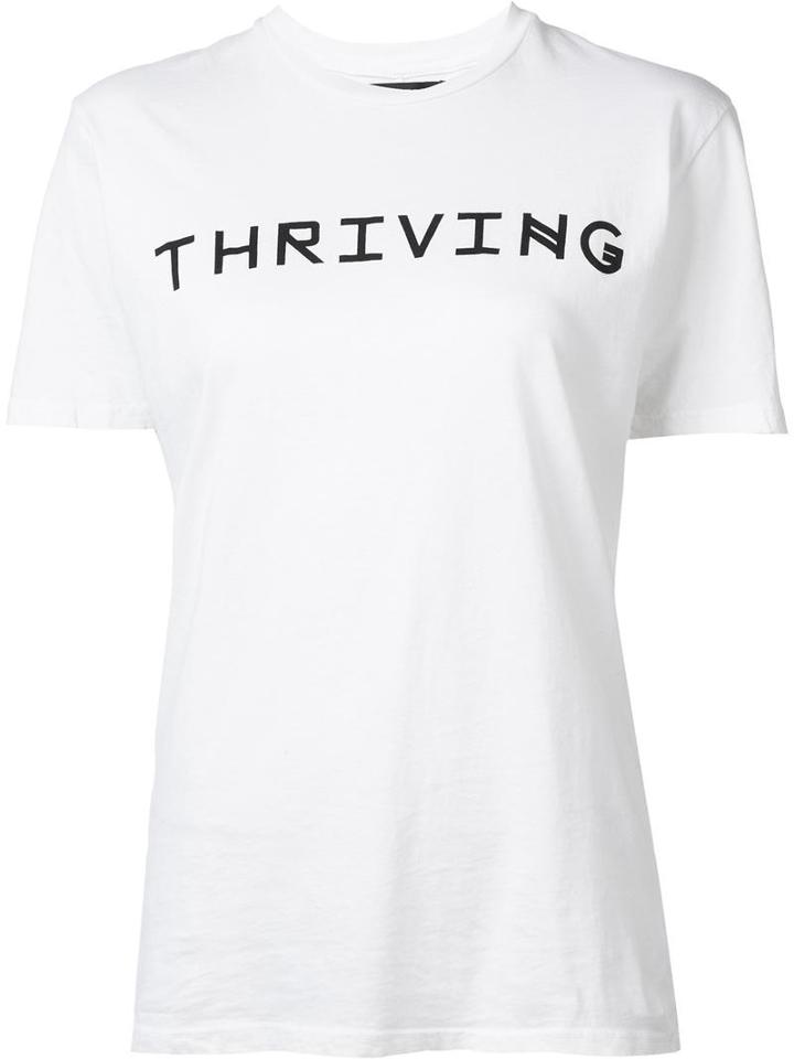 Baja East 'thriving' T-shirt, Women's, Size: 0, White, Cotton
