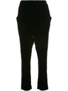 Baja East Drop Crotch Trousers, Women's, Size: 1, Black, Rayon/silk/polyester