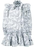 Camouflage Print Babydoll Dress - Women - Cotton - 6, Grey, Cotton, Marc Jacobs