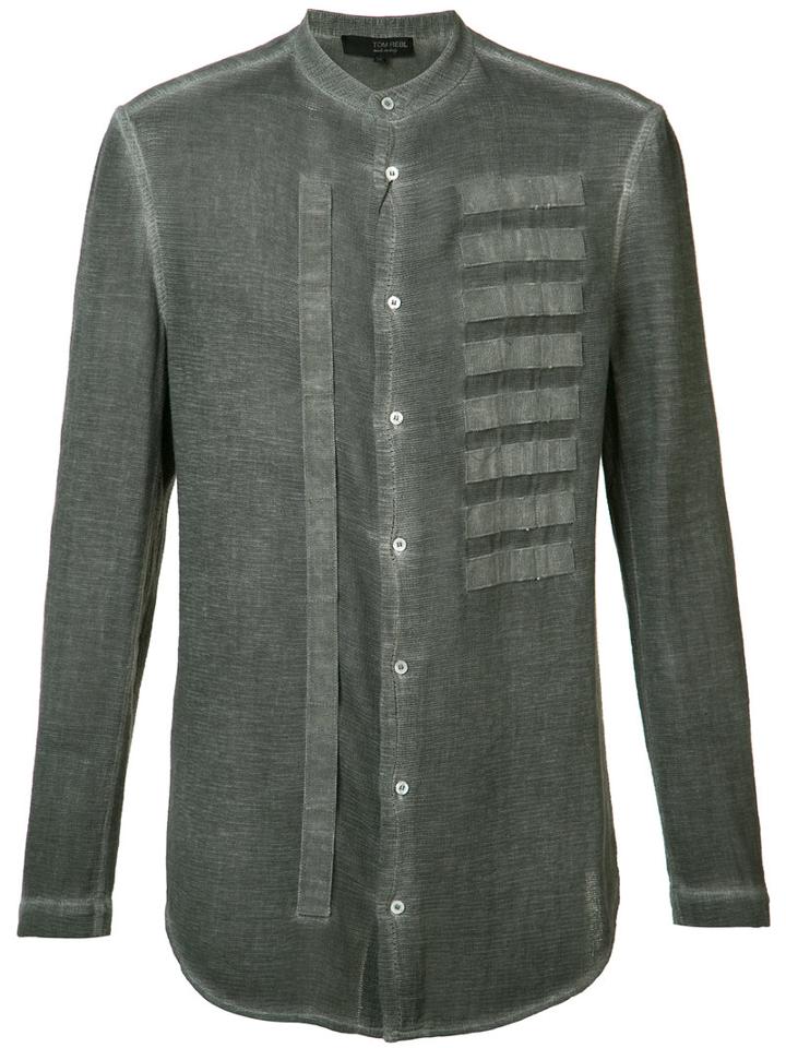 Tom Rebl - Embroidered Shirt - Men - Cotton - 46, Grey, Cotton