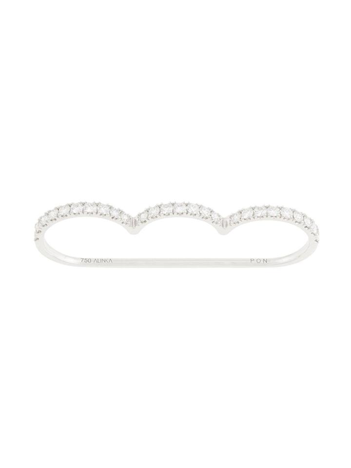 Alinka 18kt White Gold Cloud Diamond Ring - Silver
