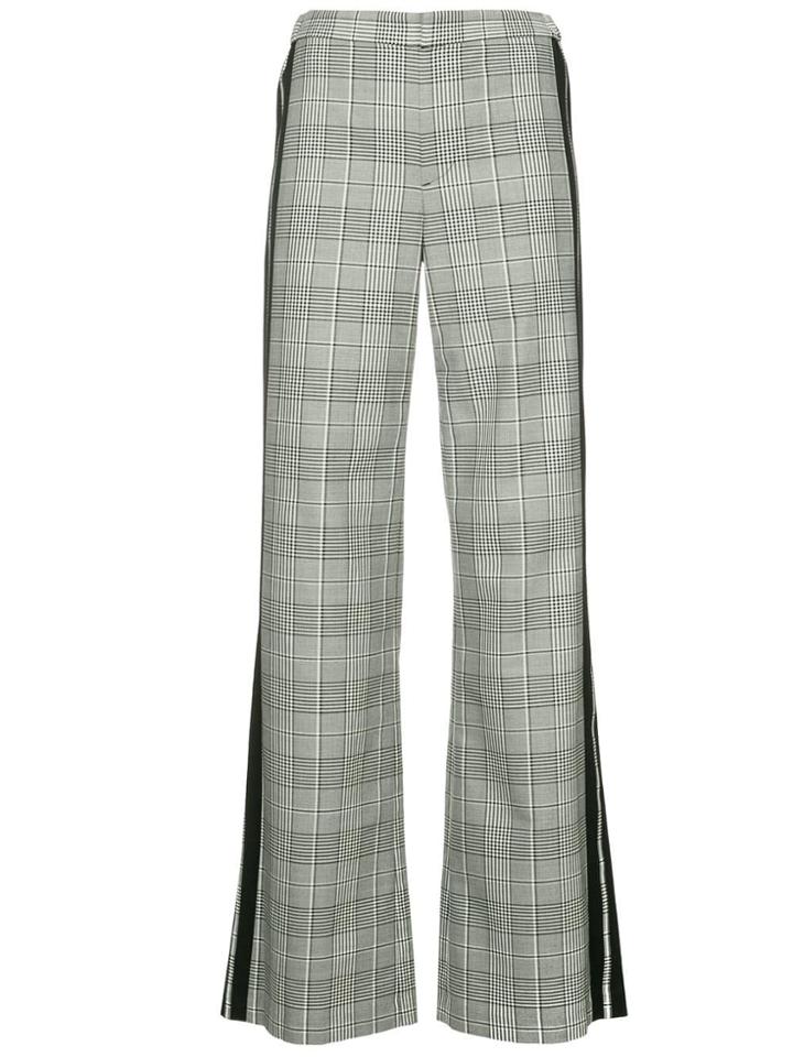 Alice+olivia Check Print Flared Trousers - Black