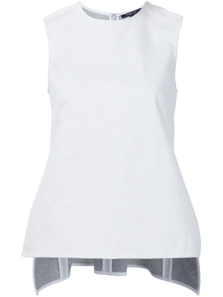 Derek Lam Lateral Slit Tank, Women's, Size: 42, Grey, Silk/cotton/polyurethane
