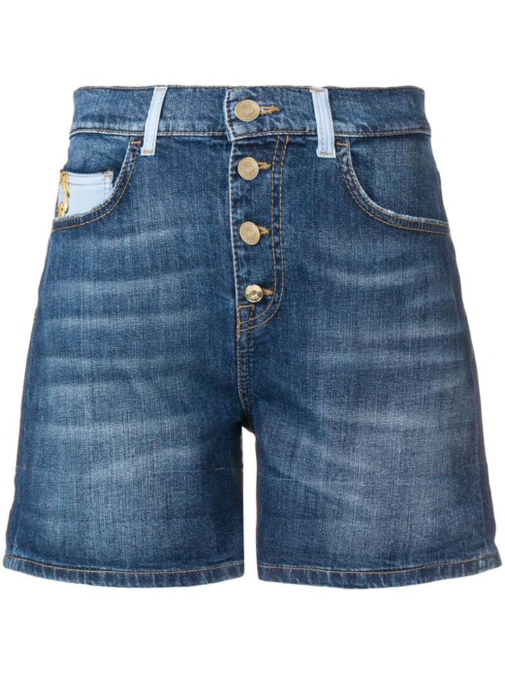 Liu Jo High Waist Denim Shorts - Blue