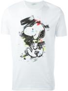 Iceberg Snoopy Print T-shirt, Men's, Size: L, White, Cotton