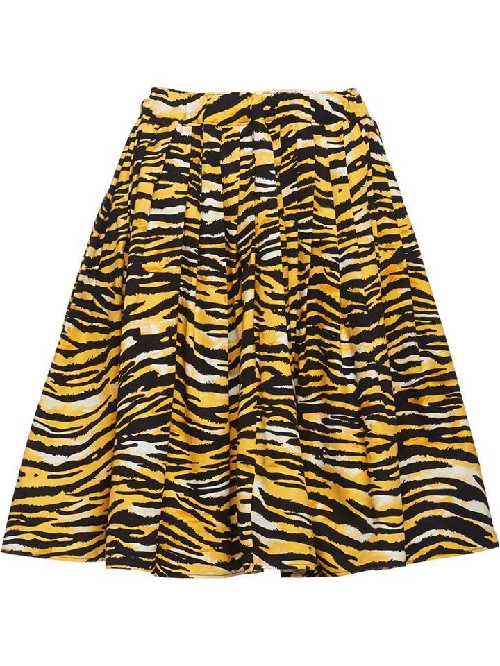 Prada Tiger Stripe Print Skirt - Yellow & Orange