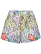 Moschino - Paint By Number Print Tap Shorts - Women - Cotton/viscose - 40, Cotton/viscose
