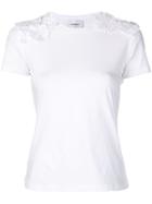 Dondup Lace-detail Fitted T-shirt - White