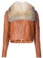 Jonathan Simkhai Zipped Shearling Jacket - Brown