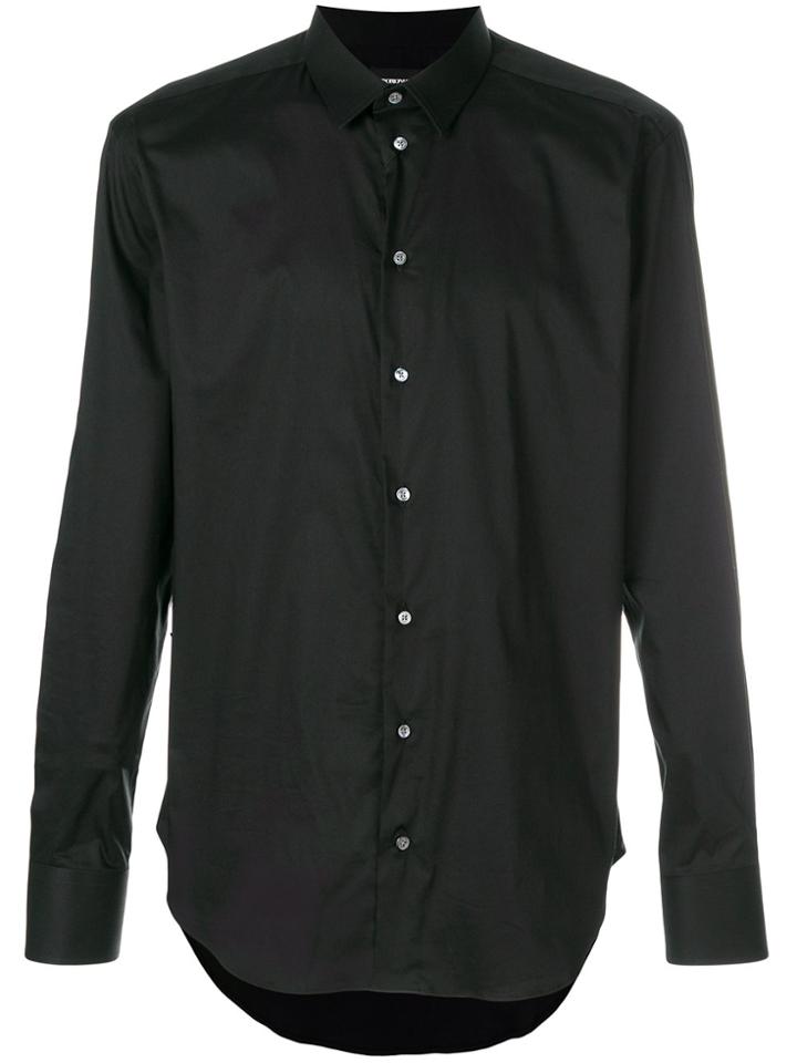 Emporio Armani Classic Long Sleeve Shirt - Black