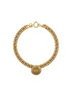 Chanel Pre-owned 1980s 18kt Gold Plated Brass Collar Necklace