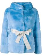 Liska Longsleeved Belted Waist Jacket - Blue