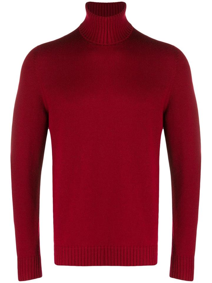 Drumohr Turtleneck Jumper - Red