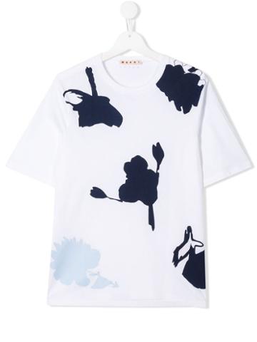 Marni Kids Paint Splattered T-shirt - White