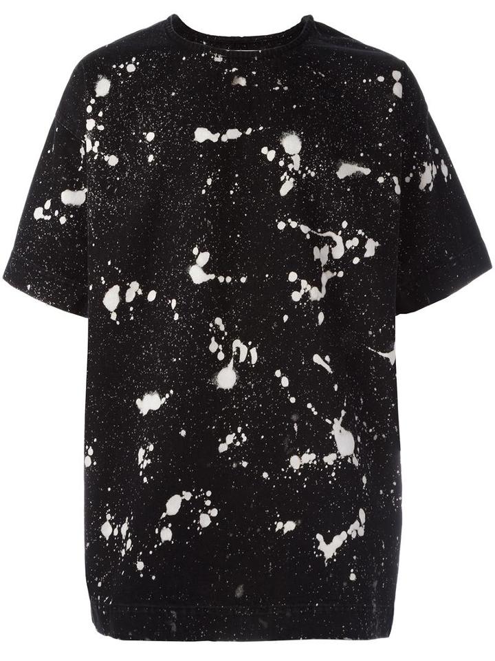 Études Splatter Print T-shirt, Men's, Size: Small, Black, Cotton