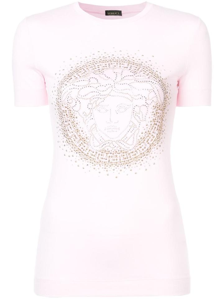 Versace Medusa Studded T-shirt - Pink & Purple