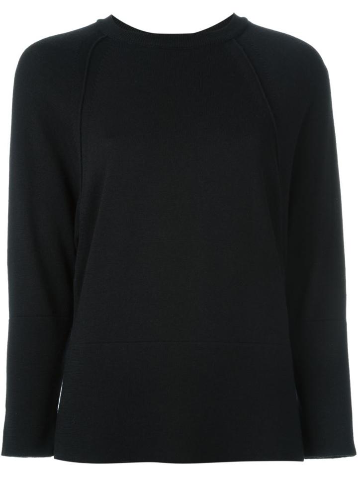 Marni Exposed Seam Jumper, Women's, Size: 40, Black, Silk/virgin Wool