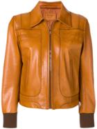 Prada Biker Style Jacket - Brown