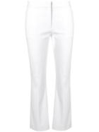 Theory Flared Cropped Trousers - White