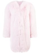 Magda Butrym Three-quarter Length Sleeve Coat - Pink & Purple