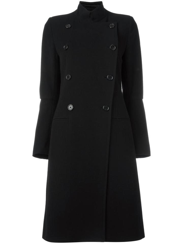 Ann Demeulemeester Double Breasted Coat, Women's, Size: 40, Black, Cotton/rayon/wool/nylon