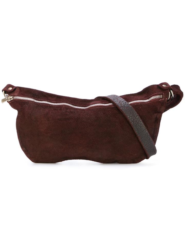Guidi Zipped Crossbody Bag - Red