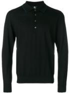Ps By Paul Smith Long Sleeve Polo Shirt - Black