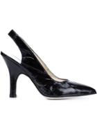 Amélie Pichard Slingback Pumps, Women's, Size: 37, Black, Leather