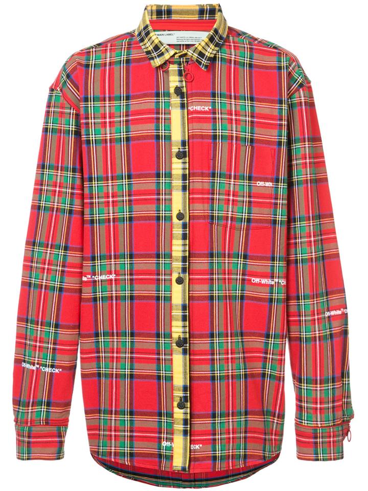 Off-white Deconstructed Check Shirt - Red