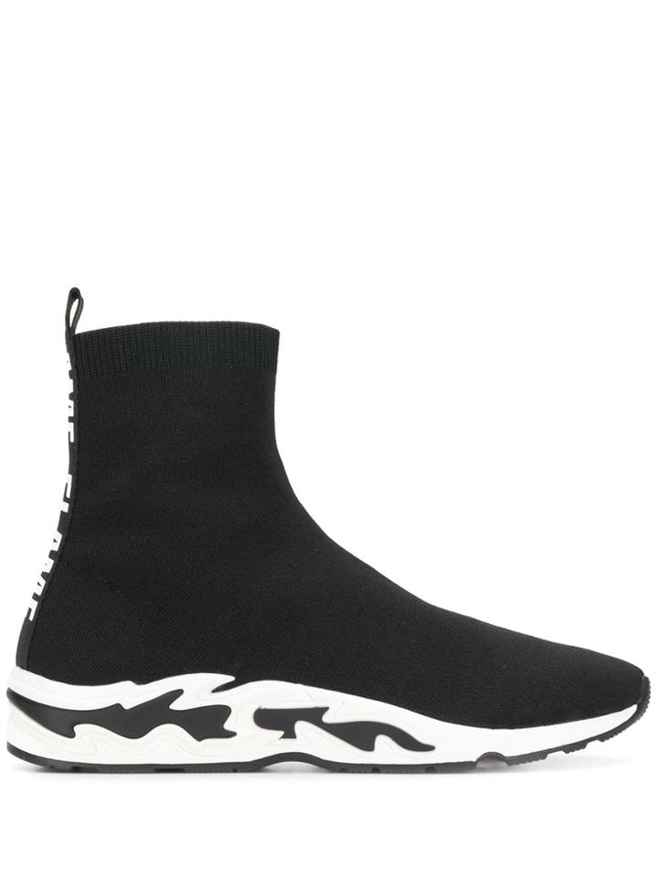 Sandro Paris Flame Sock Sneakers - Black